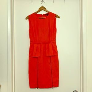 BCBG MAXAZRIA Hot Coral Mini Cocktail Dress